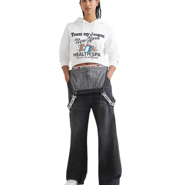 Tommy Hilfiger - Γυναικείο Φούτερ Hoodie TJW Reg Sportees Health Spa Hood DW0DW14874-YBR Λευκό DW0DW14874-YBR