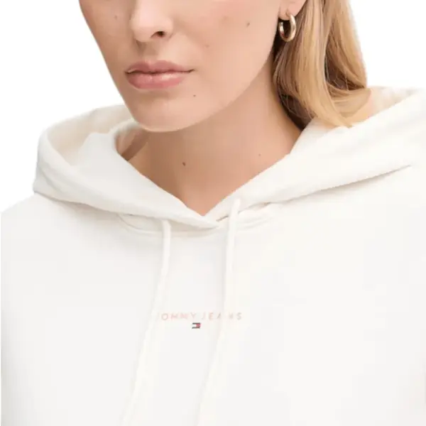 Tommy Hilfiger - Γυναικείο Φούτερ Logo Fleece Hoodie DW0DW21963-YBH Εκρού DW0DW21963-YBH