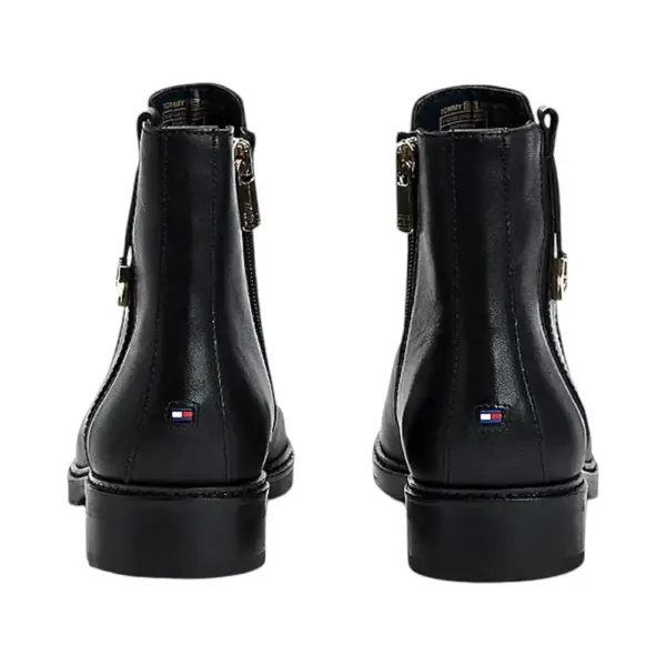 Tommy Hilfiger - Δερμάτινα Γυναικεία Th Hardware Leather Boot FW0FW05996-BDS Μαύρο FW0FW05996-BDS