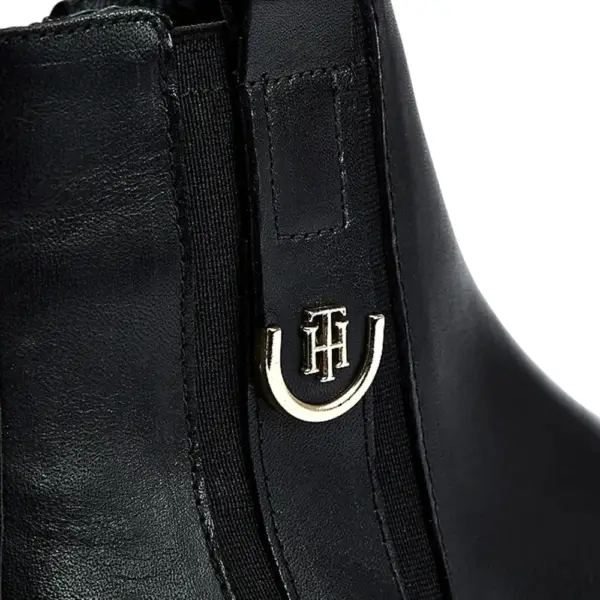 Tommy Hilfiger - Δερμάτινα Γυναικεία Th Hardware Leather Boot FW0FW05996-BDS Μαύρο FW0FW05996-BDS