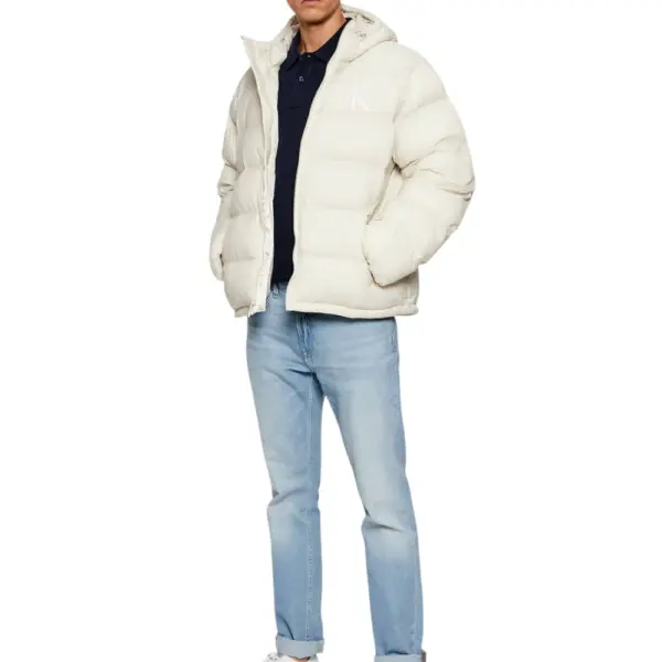 Calvin Klein - Ανδρικό Χειμωνιάτικο Μπουφάν Regular Fit LV04RD528G-67U Εκρού LV04RD528G-67U