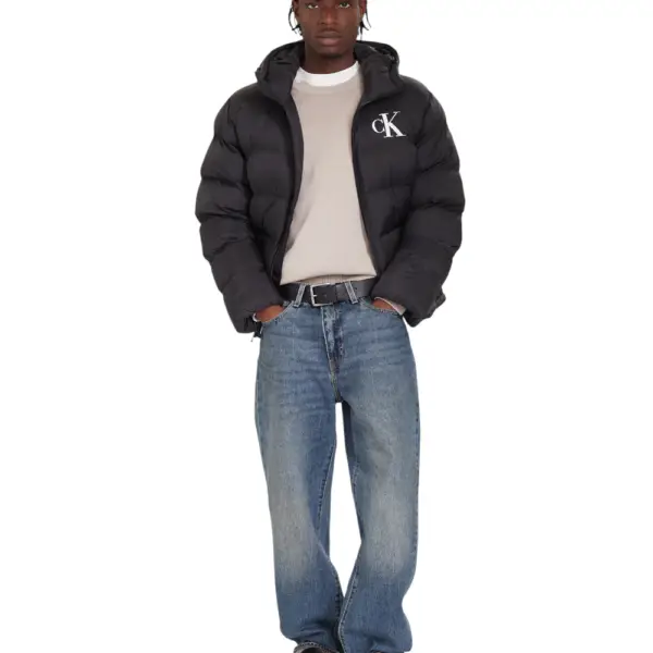 Calvin Klein - Ανδρικό Χειμωνιάτικο Μπουφάν Regular Fit LV04RD528G-UB1 Μαύρο LV04RD528G-UB1