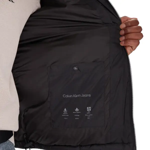 Calvin Klein - Ανδρικό Χειμωνιάτικο Μπουφάν Regular Fit LV04RD528G-UB1 Μαύρο LV04RD528G-UB1
