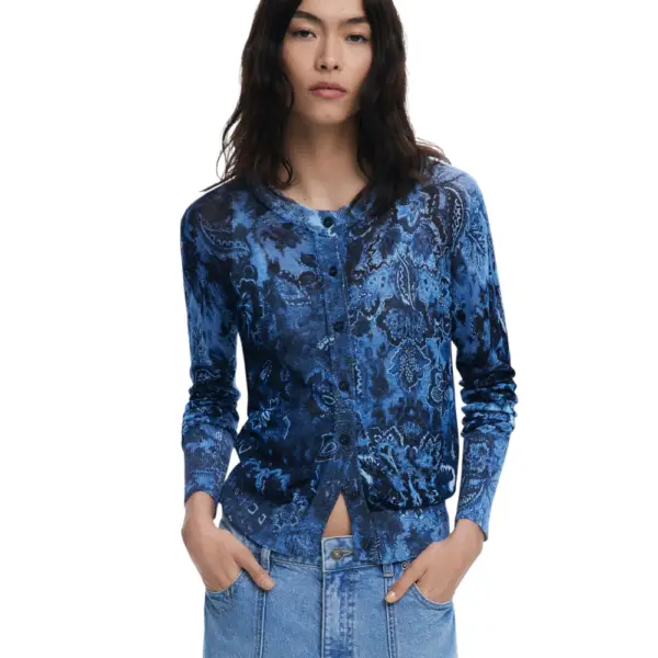 Desigual - Γυναικεία Ζακέτα Kassidy Regular Fit 25WWJF12-5016 Μπλε