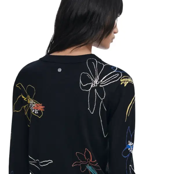 Desigual - Γυναικεία Μπλούζα Arty Regular Fit 25WWJF33-2000 Μαύρο 25WWJF33-2000