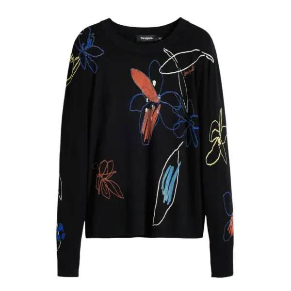 Desigual - Γυναικεία Μπλούζα Arty Regular Fit 25WWJF33-2000 Μαύρο 25WWJF33-2000