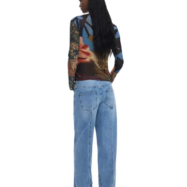 Desigual - Γυναικεία Μπλούζα Dragon Lacroix Slim Fit 25WWTK39-5028 Πολύχρωμο 25WWTK39-5028