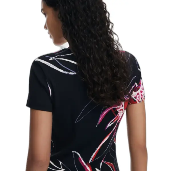 Desigual - Γυναικεία Μπλούζα Lala Regular Fit 25WWTK16-2000 Μαύρο 25WWTK16-2000