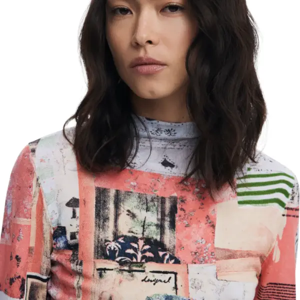 Desigual - Γυναικεία Μπλούζα Montreal Regular Fit 25WWJF39-9019 Πολύχρωμο 25WWJF39-9019