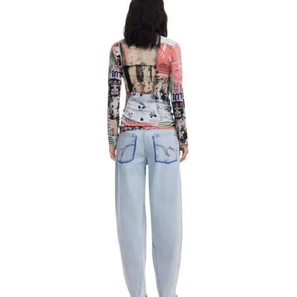 Desigual - Γυναικεία Μπλούζα Montreal Regular Fit 25WWJF39-9019 Πολύχρωμο 25WWJF39-9019