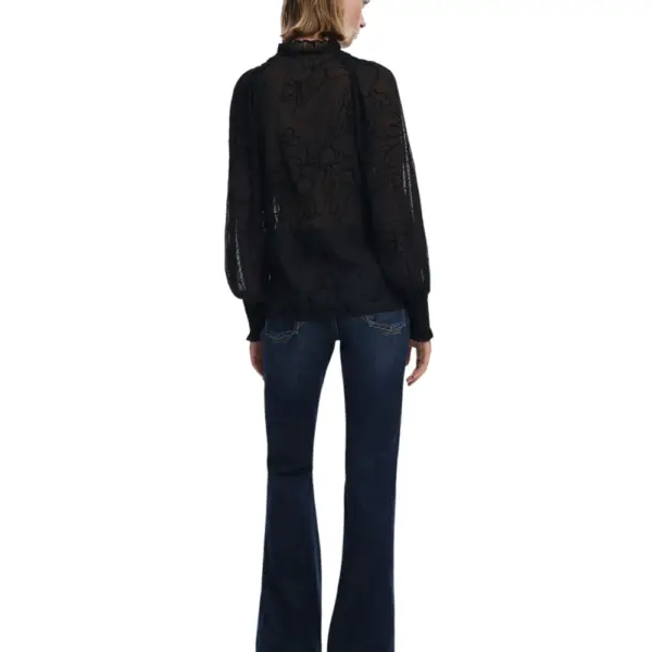 Desigual - Γυναικεία Μπλούζα Regular Fit 25WWBW05-2000 Μαύρο 25WWBW05-2000