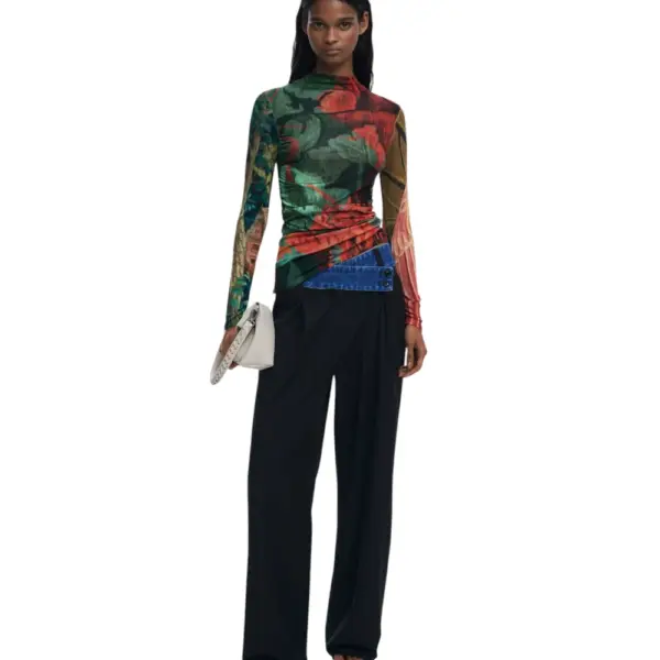 Desigual - Γυναικεία Μπλούζα Tapiz Lacroix Regular Fit 25WWJF48-4055 Πράσινο 25WWJF48-4055