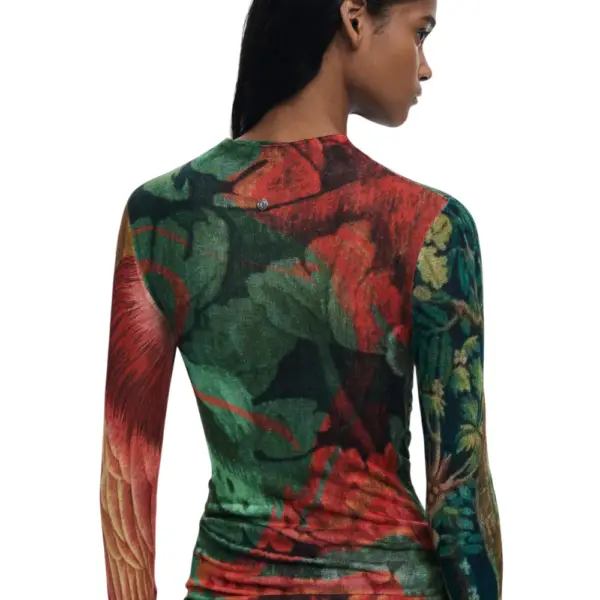 Desigual - Γυναικεία Μπλούζα Tapiz Lacroix Regular Fit 25WWJF48-4055 Πράσινο 25WWJF48-4055