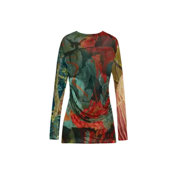 Desigual - Γυναικεία Μπλούζα Tapiz Lacroix Regular Fit 25WWJF48-4055 Πράσινο 25WWJF48-4055