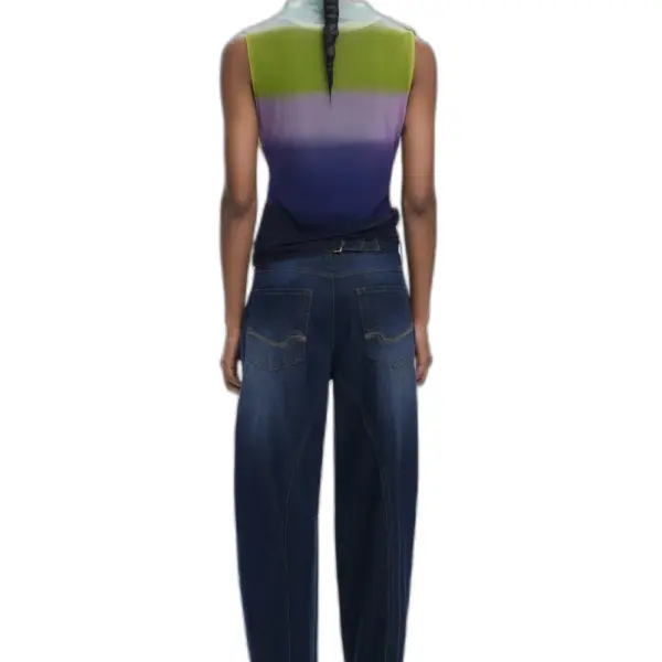 Desigual - Γυναικεία Μπλούζα Τούλι Ντεγκραντέ Regular Fit 25WWTK18-3086 Πολύχρωμο 25WWTK18-3086