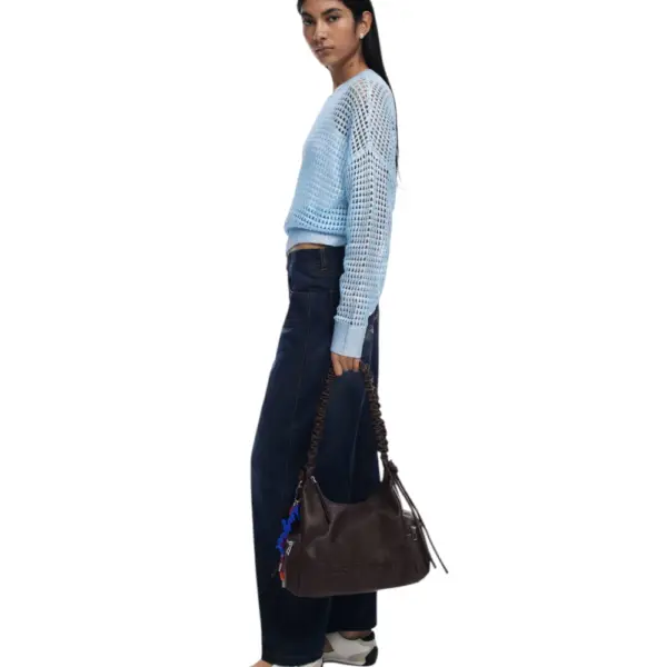 Desigual - Γυναικεία Τσάντα Ώμου Half Logo Montville 25WAXPAY-6009 Καφέ 25WAXPAY-6009