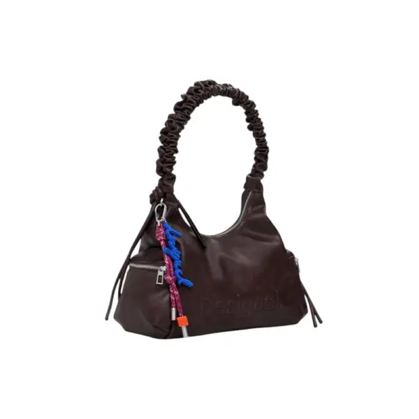 Desigual - Γυναικεία Τσάντα Ώμου Half Logo Montville 25WAXPAY-6009 Καφέ 25WAXPAY-6009