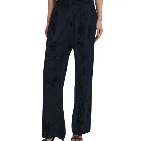 Desigual - Γυναικείο Παντελόνι Flock Regular Fit 25WWPW05-2000 Μαύρο 25WWPW05-2000