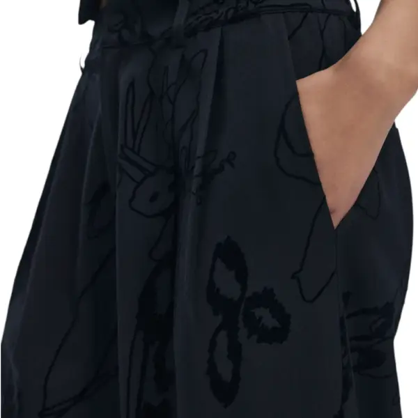 Desigual - Γυναικείο Παντελόνι Flock Regular Fit 25WWPW05-2000 Μαύρο 25WWPW05-2000