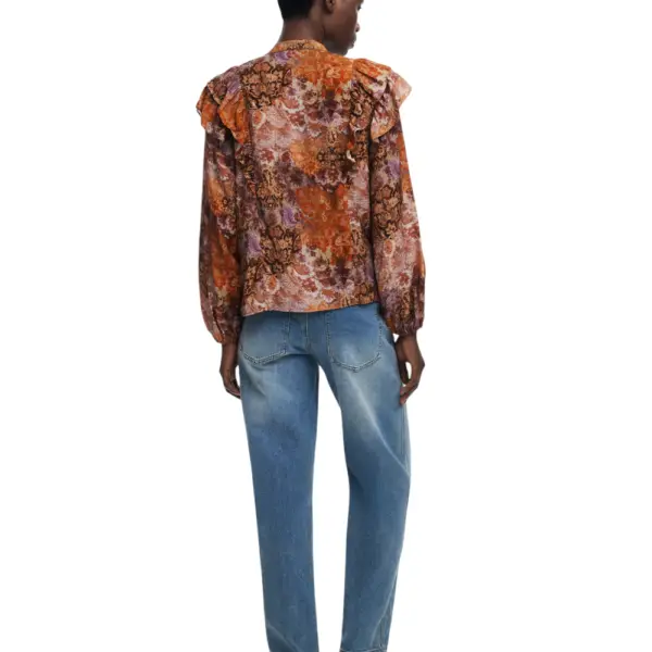 Desigual - Γυναικείο Πουκάμισο Romantica Loose Fit 25WWBW08-7002 Πορτοκαλί 25WWBW08-7002