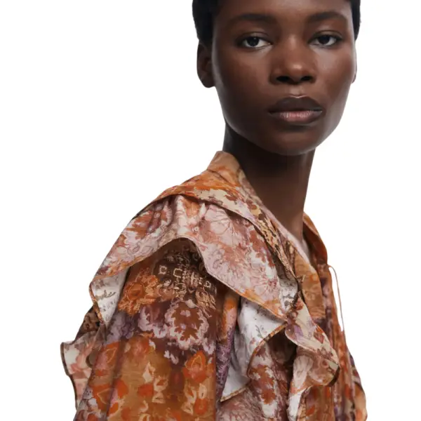 Desigual - Γυναικείο Πουκάμισο Romantica Loose Fit 25WWBW08-7002 Πορτοκαλί 25WWBW08-7002