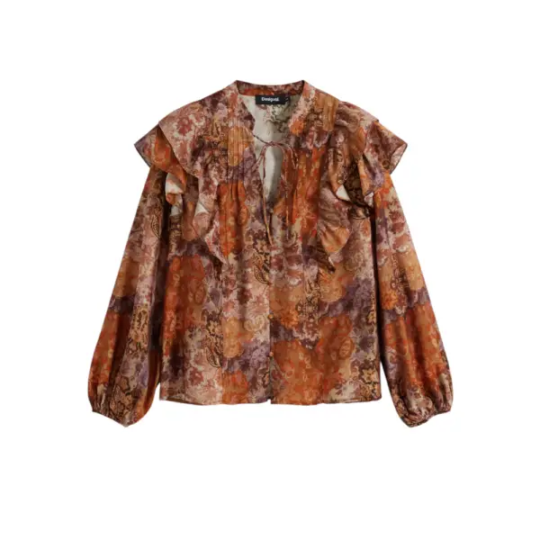 Desigual - Γυναικείο Πουκάμισο Romantica Loose Fit 25WWBW08-7002 Πορτοκαλί 25WWBW08-7002