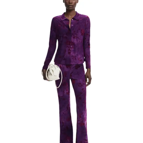 Desigual - Γυναικείο Πουκάμισο Ts Alina Regular Fit 25WWTK29-3028 Μωβ 25WWTK29-3028