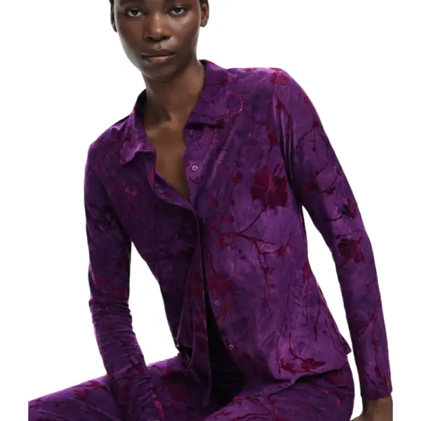 Desigual - Γυναικείο Πουκάμισο Ts Alina Regular Fit 25WWTK29-3028 Μωβ 25WWTK29-3028