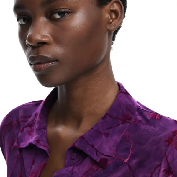 Desigual - Γυναικείο Πουκάμισο Ts Alina Regular Fit 25WWTK29-3028 Μωβ 25WWTK29-3028