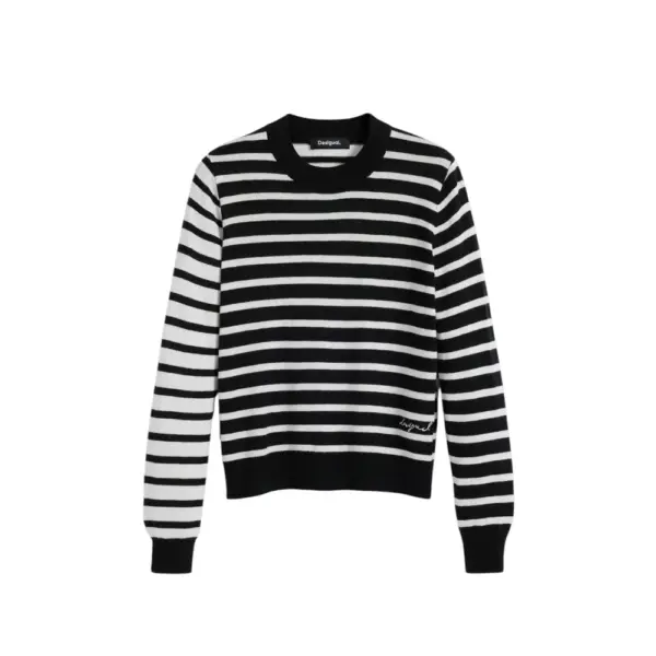 Desigual - Γυναικείο Πουλόβερ Bergen Regular Fit 25WWJF08-2000 Μαύρο 25WWJF08-2000