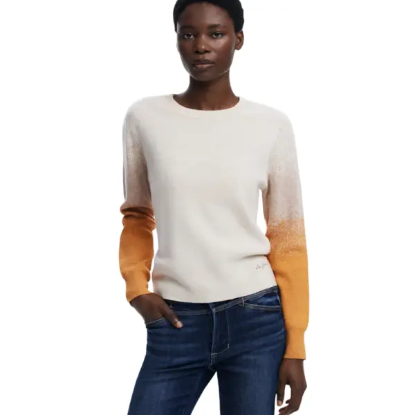 Desigual - Γυναικείο Πουλόβερ Fama Regular Fit 25WWJF24-1011 Μπεζ