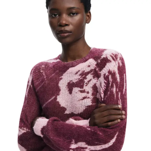 Desigual - Γυναικείο Πουλόβερ Hyder Regular Fit 25WWJF31-3078 Κόκκινο 25WWJF31-3078