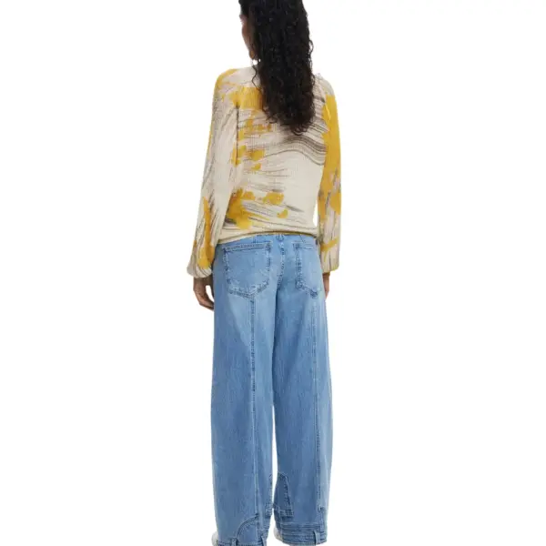 Desigual - Γυναικείο Πουλόβερ Hyder Regular Fit 25WWJF31-8018 Κίτρινο 25WWJF31-8018