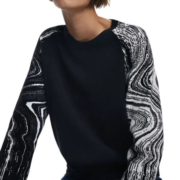 Desigual - Γυναικείο Πουλόβερ Kodiak Regular Fit 25WWJF28-2000 Μαύρο 25WWJF28-2000