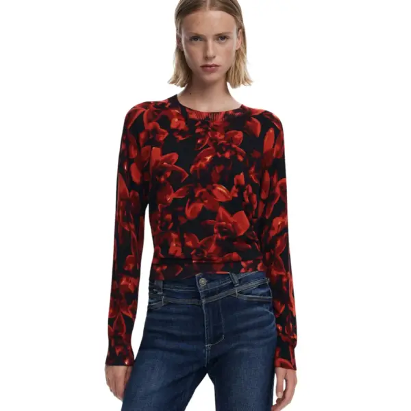 Desigual - Γυναικείο Πουλόβερ Lund Regular Fit 25WWJF16-2000 Μαύρο