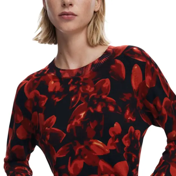 Desigual - Γυναικείο Πουλόβερ Lund Regular Fit 25WWJF16-2000 Μαύρο 25WWJF16-2000