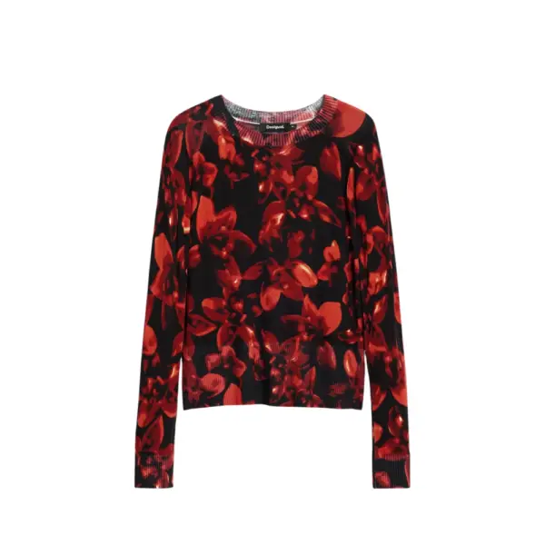 Desigual - Γυναικείο Πουλόβερ Lund Regular Fit 25WWJF16-2000 Μαύρο 25WWJF16-2000