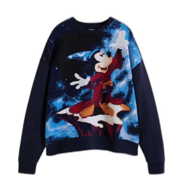 Desigual - Γυναικείο Πουλόβερ Mickey Fantasia Regular Fit 25WWSK15-5000 Μπλε Σκούρο 25WWSK15-5000