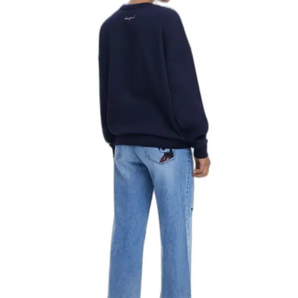 Desigual - Γυναικείο Πουλόβερ Mickey Fantasia Regular Fit 25WWSK15-5000 Μπλε Σκούρο 25WWSK15-5000