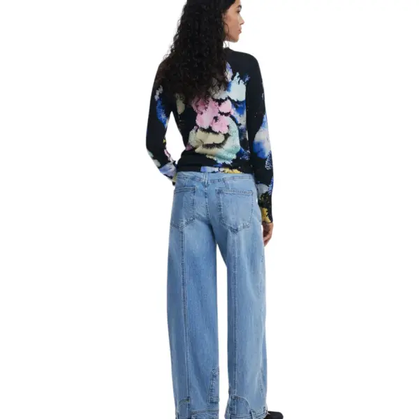 Desigual - Γυναικείο Πουλόβερ Nenufar Lacroix Regular Fit 25WWJF46-5025 Μαύρο 25WWJF46-5025