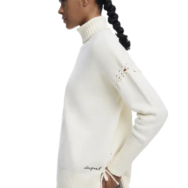 Desigual - Γυναικείο Πουλόβερ Vantaa Relaxed Fit 25WWJF11-1011 Εκρού 25WWJF11-1011