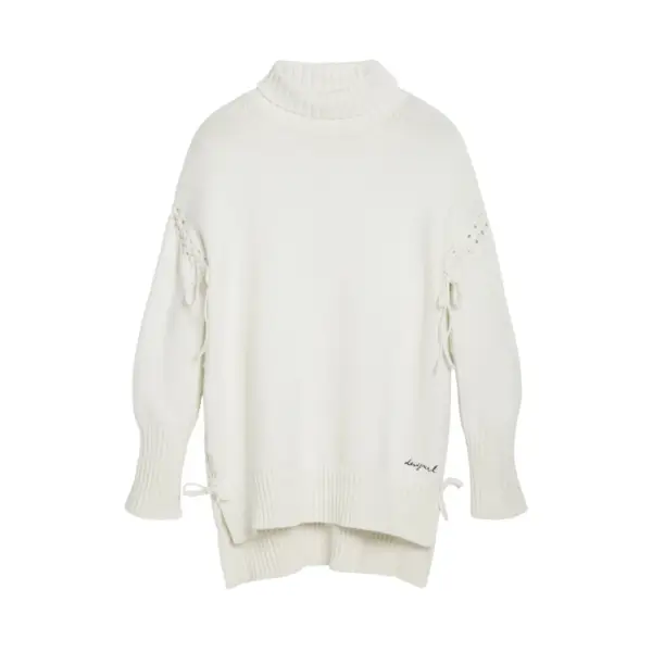 Desigual - Γυναικείο Πουλόβερ Vantaa Relaxed Fit 25WWJF11-1011 Εκρού 25WWJF11-1011