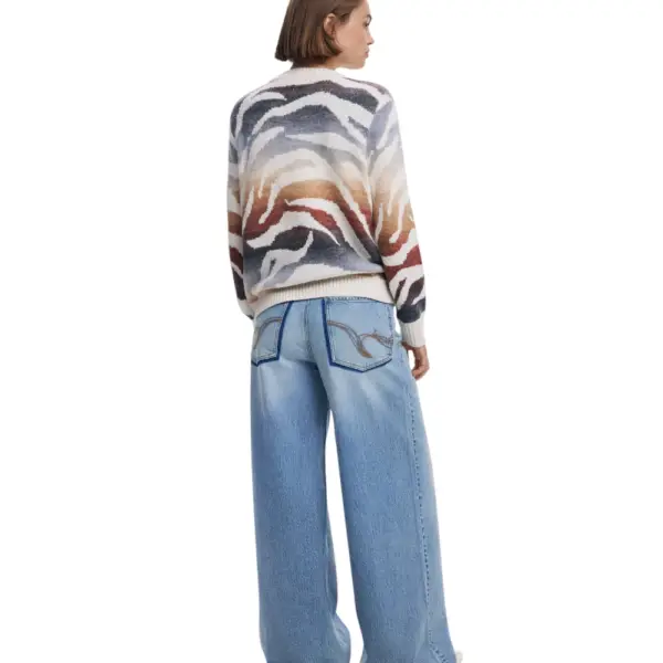 Desigual - Γυναικείο Πουλόβερ Wasilla Regular Fit 25WWJF21-1011 Εκρού 25WWJF21-1011