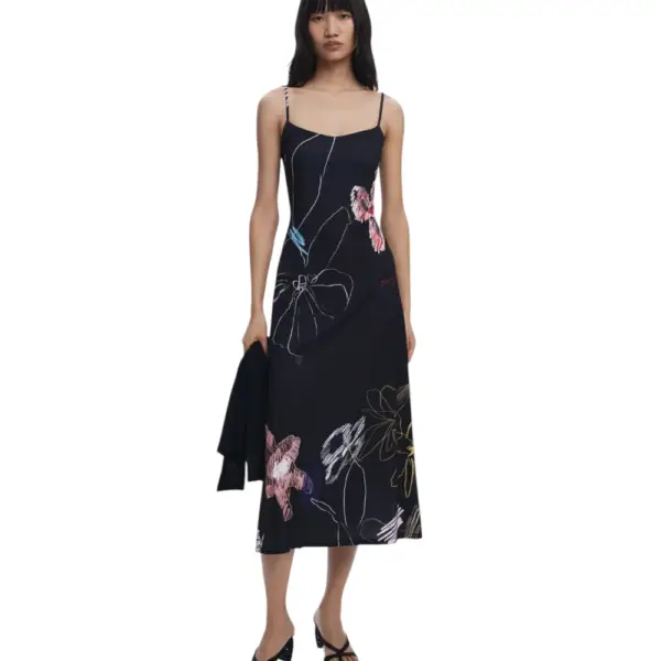 Desigual - Γυναικείο Φόρεμα 2 σε 1 Kala Slim Fit 25WWVK25-2000 Μαύρο 25WWVK25-2000