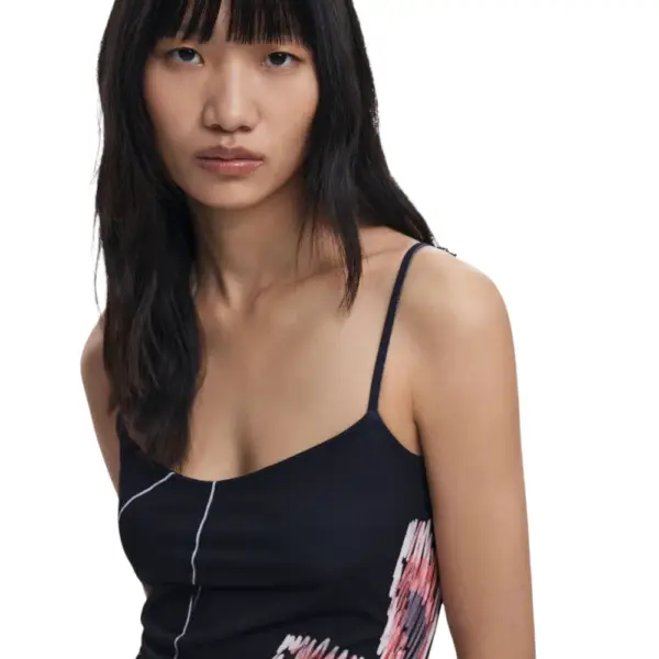 Desigual - Γυναικείο Φόρεμα 2 σε 1 Kala Slim Fit 25WWVK25-2000 Μαύρο 25WWVK25-2000