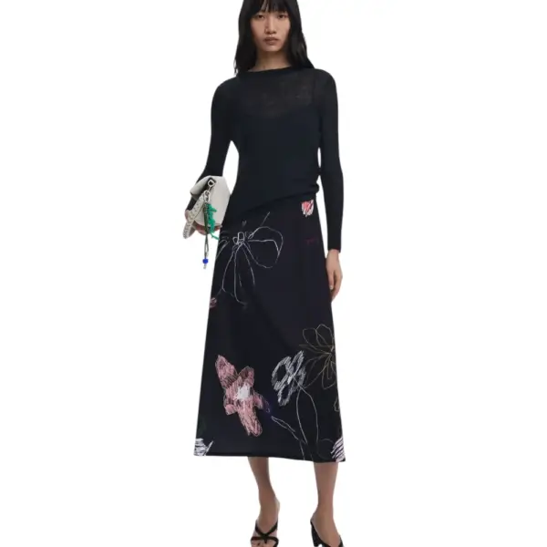 Desigual - Γυναικείο Φόρεμα 2 σε 1 Kala Slim Fit 25WWVK25-2000 Μαύρο