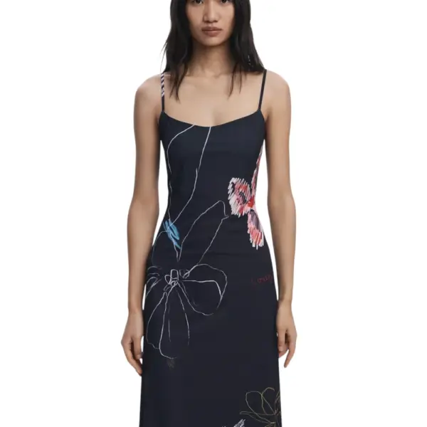 Desigual - Γυναικείο Φόρεμα 2 σε 1 Kala Slim Fit 25WWVK25-2000 Μαύρο 25WWVK25-2000