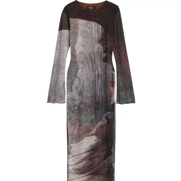 Desigual - Γυναικείο Φόρεμα Abyss Lacroix Slim Fit 25WWVK01-6044 Καφέ 25WWVK01-6044