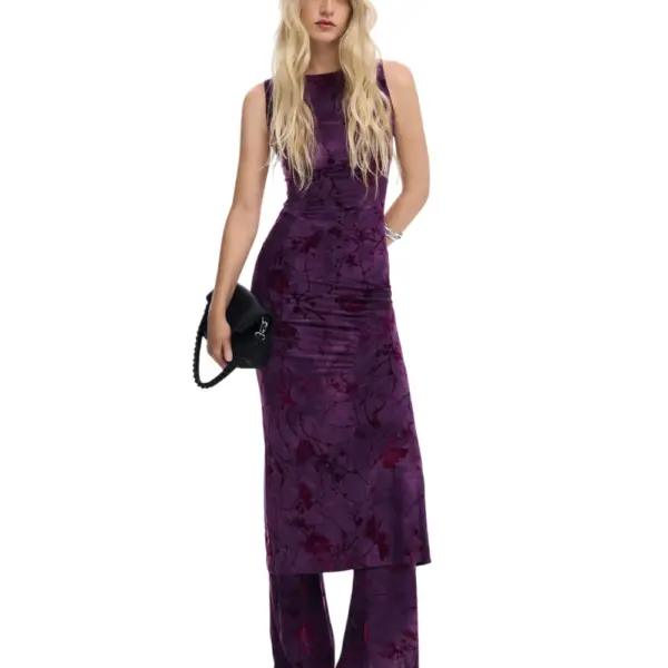 Desigual - Γυναικείο Φόρεμα Alina Slim Fit 25WWVK33-3028 Μωβ