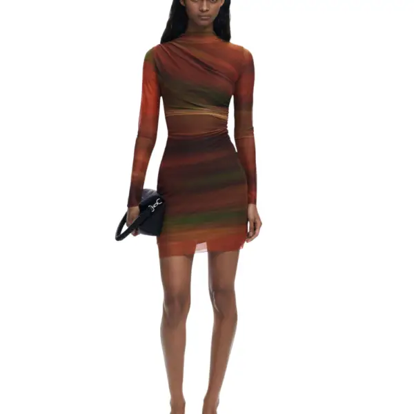 Desigual - Γυναικείο Φόρεμα Dante Slim Fit 25WWVK21-7017 Πορτοκαλί